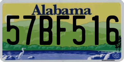 AL license plate 57BF516