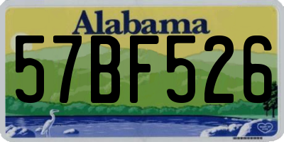 AL license plate 57BF526