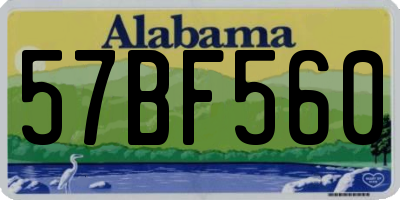 AL license plate 57BF560