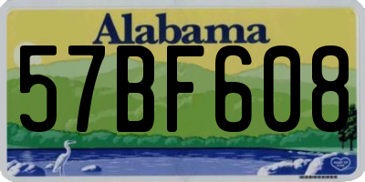 AL license plate 57BF608
