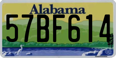 AL license plate 57BF614