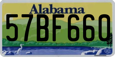 AL license plate 57BF660