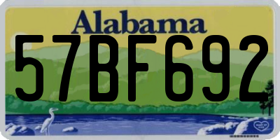 AL license plate 57BF692