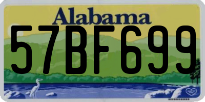 AL license plate 57BF699