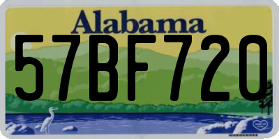 AL license plate 57BF720