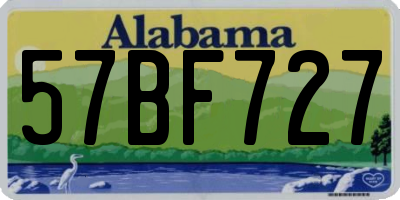 AL license plate 57BF727