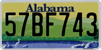 AL license plate 57BF743
