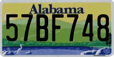 AL license plate 57BF748