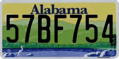 AL license plate 57BF754