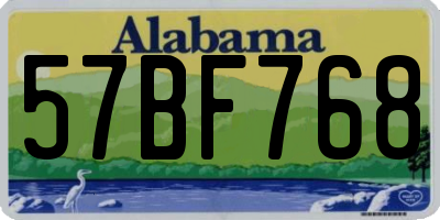 AL license plate 57BF768