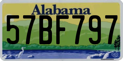 AL license plate 57BF797