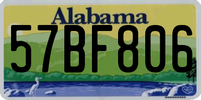 AL license plate 57BF806
