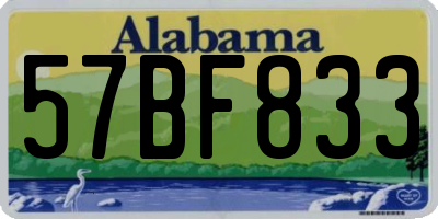 AL license plate 57BF833
