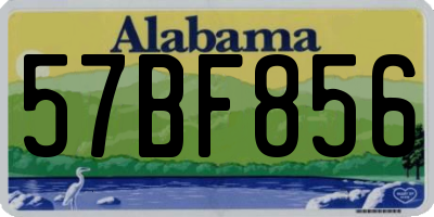 AL license plate 57BF856
