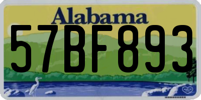 AL license plate 57BF893