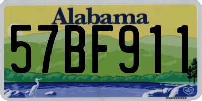 AL license plate 57BF911
