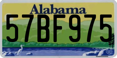 AL license plate 57BF975