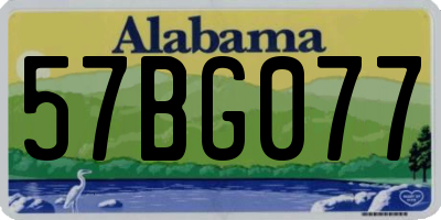 AL license plate 57BG077