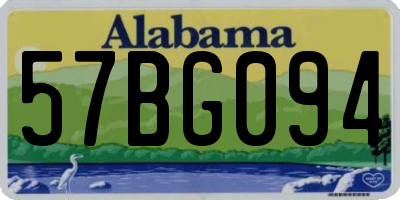 AL license plate 57BG094