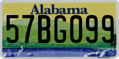 AL license plate 57BG099