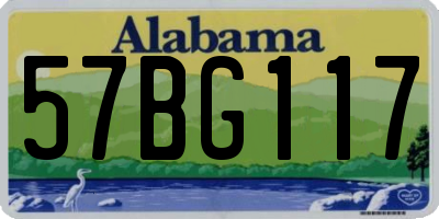 AL license plate 57BG117