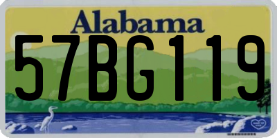 AL license plate 57BG119
