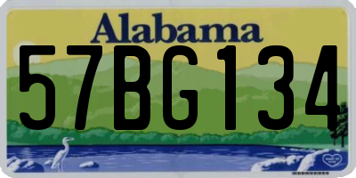 AL license plate 57BG134