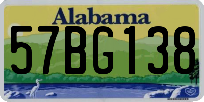 AL license plate 57BG138