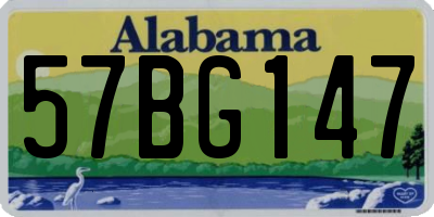 AL license plate 57BG147