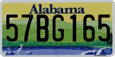AL license plate 57BG165