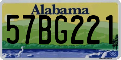 AL license plate 57BG221