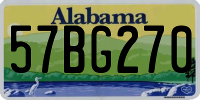 AL license plate 57BG270