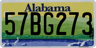 AL license plate 57BG273