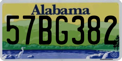 AL license plate 57BG382