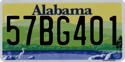 AL license plate 57BG401