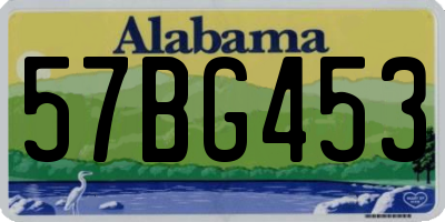 AL license plate 57BG453