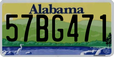 AL license plate 57BG471