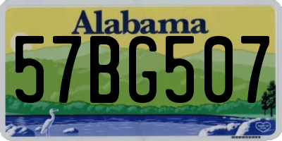 AL license plate 57BG507