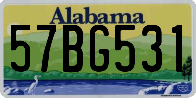 AL license plate 57BG531