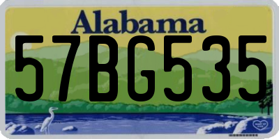 AL license plate 57BG535