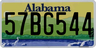 AL license plate 57BG544