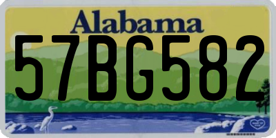 AL license plate 57BG582