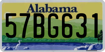 AL license plate 57BG631