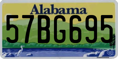 AL license plate 57BG695