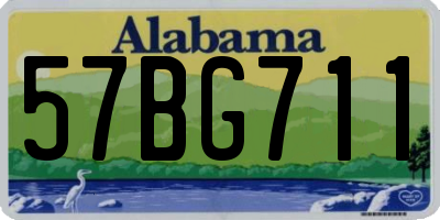 AL license plate 57BG711