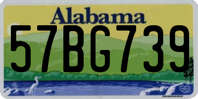 AL license plate 57BG739