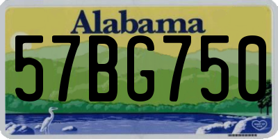 AL license plate 57BG750
