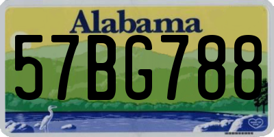 AL license plate 57BG788