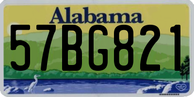 AL license plate 57BG821