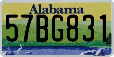 AL license plate 57BG831